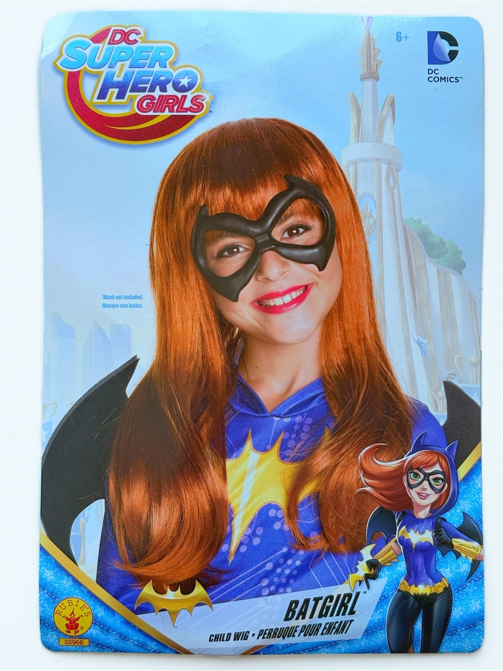 DC Super Hero Girls Batgirl Wig & Mask Set Child - Rubies Auburn Red Cosplay